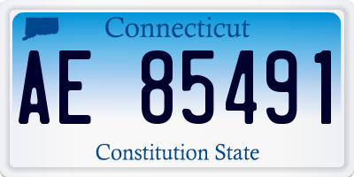 CT license plate AE85491