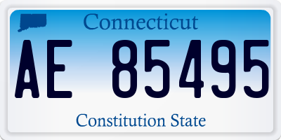 CT license plate AE85495