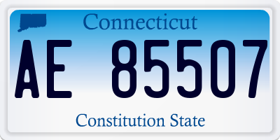 CT license plate AE85507