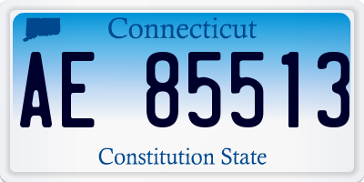 CT license plate AE85513