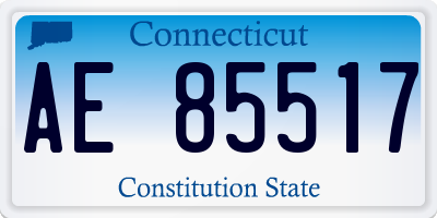 CT license plate AE85517