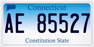 CT license plate AE85527