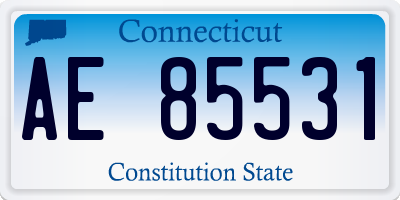 CT license plate AE85531