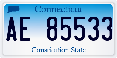 CT license plate AE85533