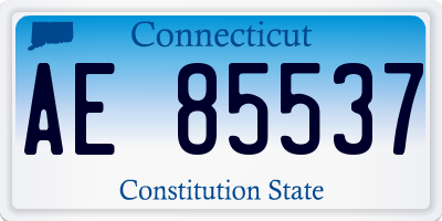 CT license plate AE85537