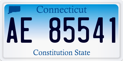 CT license plate AE85541