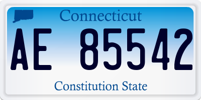 CT license plate AE85542