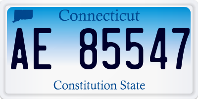 CT license plate AE85547