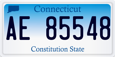 CT license plate AE85548