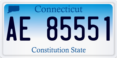 CT license plate AE85551