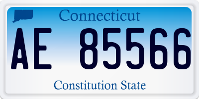 CT license plate AE85566