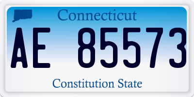 CT license plate AE85573