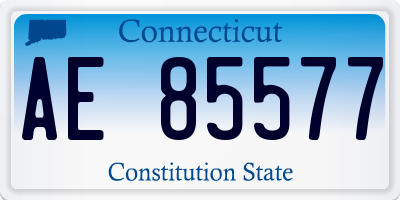 CT license plate AE85577