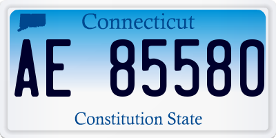 CT license plate AE85580