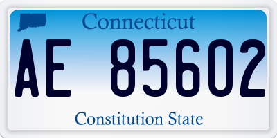 CT license plate AE85602