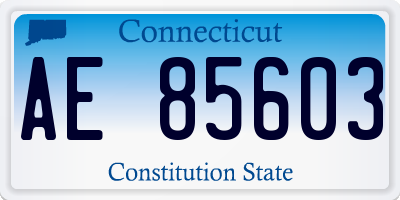 CT license plate AE85603