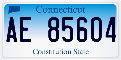 CT license plate AE85604