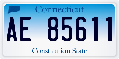 CT license plate AE85611