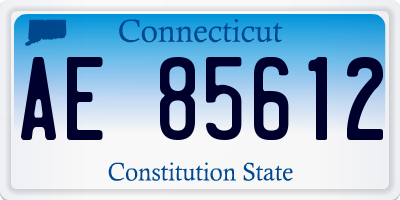 CT license plate AE85612