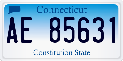CT license plate AE85631