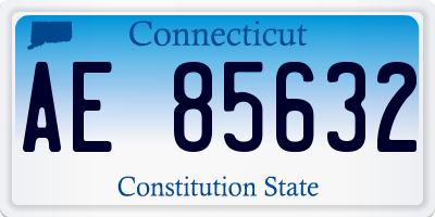 CT license plate AE85632