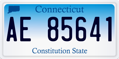 CT license plate AE85641