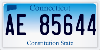 CT license plate AE85644