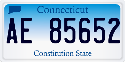 CT license plate AE85652