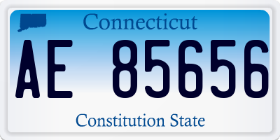 CT license plate AE85656
