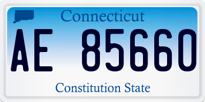 CT license plate AE85660