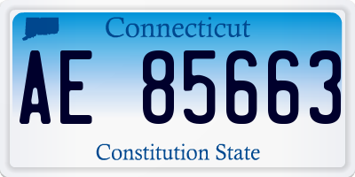 CT license plate AE85663