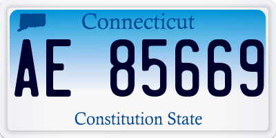 CT license plate AE85669