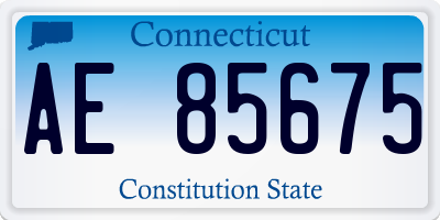 CT license plate AE85675