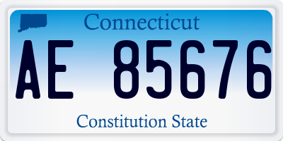 CT license plate AE85676