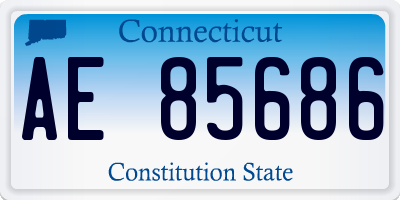 CT license plate AE85686