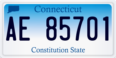 CT license plate AE85701