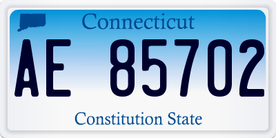 CT license plate AE85702