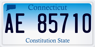 CT license plate AE85710