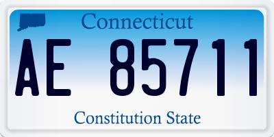 CT license plate AE85711