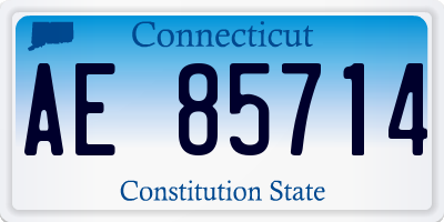 CT license plate AE85714