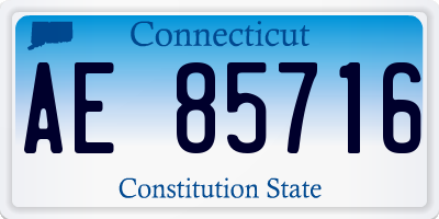 CT license plate AE85716