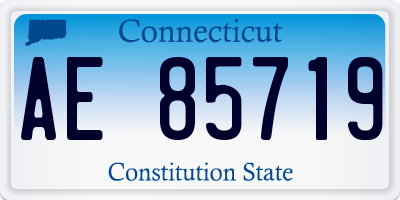 CT license plate AE85719