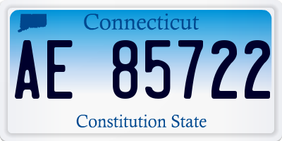 CT license plate AE85722