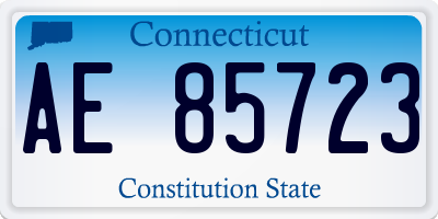 CT license plate AE85723