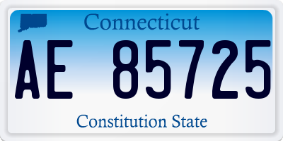 CT license plate AE85725