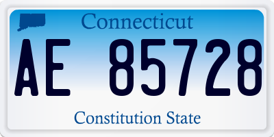 CT license plate AE85728