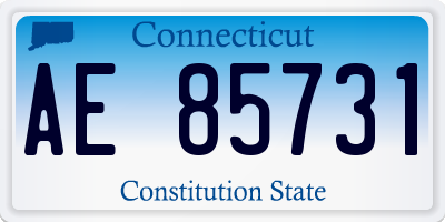 CT license plate AE85731