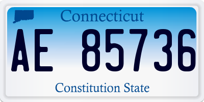 CT license plate AE85736