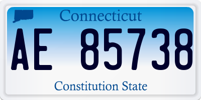 CT license plate AE85738