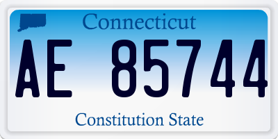 CT license plate AE85744